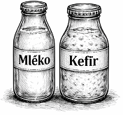 Kefír a mléko