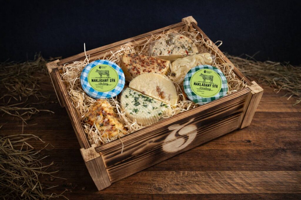 Dárková bednička s logem a s produkty